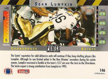 1993 Pro Set Power #146 Sean Lumpkin Back