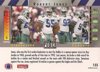 1993 Pro Set Power #155 Robert Jones Back