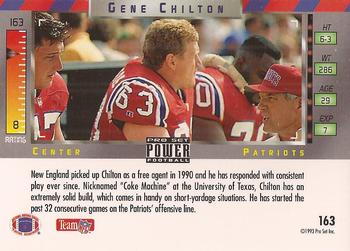 1993 Pro Set Power #163 Gene Chilton Back