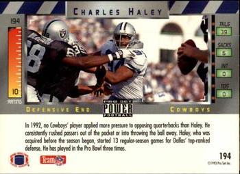 1993 Pro Set Power #194 Charles Haley Back