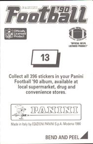 1990 Panini Stickers #13 Bruce Smith Back