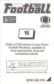 1990 Panini Stickers #16 Jason Buck Back