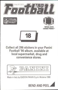 1990 Panini Stickers #18 Jim Skow Back