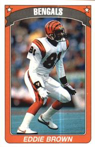 1990 Panini Stickers #27 Eddie Brown Front