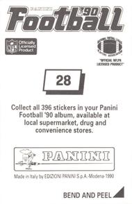 1990 Panini Stickers #28 Tim McGee Back