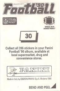1990 Panini Stickers #30 Mike Johnson Back