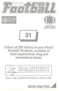1990 Panini Stickers #31 David Grayson Back