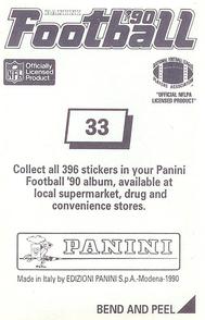 1990 Panini Stickers #33 Robert Banks Back