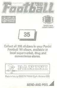 1990 Panini Stickers #35 Kevin Mack Back
