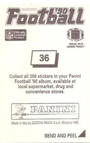 1990 Panini Stickers #36 Reggie Langhorne Back