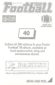 1990 Panini Stickers #40 Frank Minnifield Back