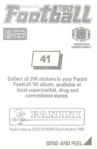 1990 Panini Stickers #41 Clay Matthews Back