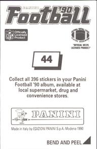 1990 Panini Stickers #44 Melvin Bratton Back
