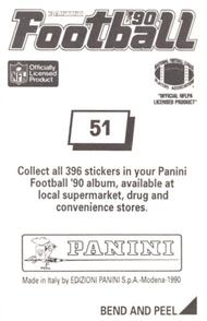 1990 Panini Stickers #51 Michael Brooks Back