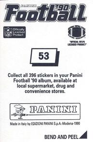 1990 Panini Stickers #53 John Elway Back