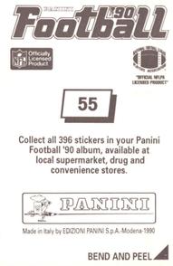 1990 Panini Stickers #55 Houston Oilers Crest Back