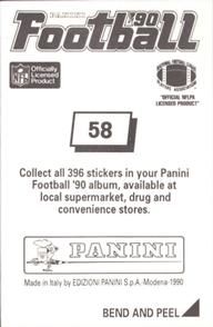 1990 Panini Stickers #58 Bruce Matthews Back