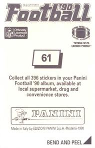 1990 Panini Stickers #61 John Grimsley Back