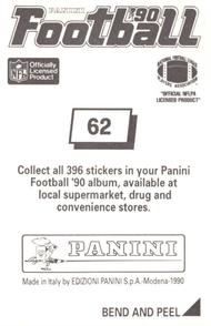 1990 Panini Stickers #62 Alonzo Highsmith Back