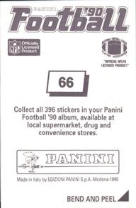 1990 Panini Stickers #66 Drew Hill Back