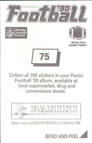 1990 Panini Stickers #75 Andre Rison Back