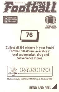 1990 Panini Stickers #76 Indianapolis Colts Crest Back
