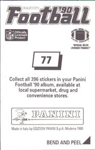 1990 Panini Stickers #77 Chris Chandler Back