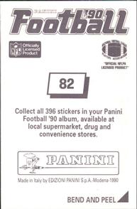 1990 Panini Stickers #82 Leonard Griffin Back