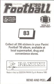 1990 Panini Stickers #83 Dino Hackett Back