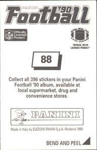 1990 Panini Stickers #88 Steve DeBerg Back