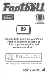 1990 Panini Stickers #89 Albert Lewis Back