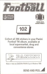 1990 Panini Stickers #102 Los Angeles Raiders Crest Back