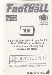 1990 Panini Stickers #106 Steve Smith Back