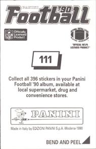 1990 Panini Stickers #111 Ferrell Edmunds Back