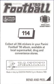 1990 Panini Stickers #114 Brian Sochia Back