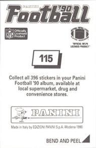 1990 Panini Stickers #115 Dan Marino Back