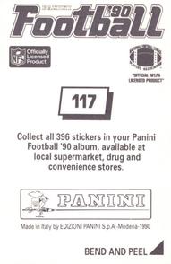 1990 Panini Stickers #117 Sammie Smith Back