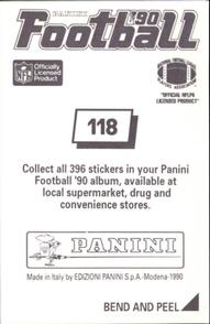 1990 Panini Stickers #118 Reggie Roby Back