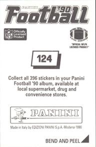 1990 Panini Stickers #124 Johnny Rembert Back