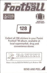 1990 Panini Stickers #128 New England Patriots Crest Back