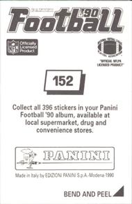 1990 Panini Stickers #152 Dwayne Woodruff Back