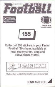 1990 Panini Stickers #155 Merril Hoge Back