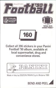 1990 Panini Stickers #160 Leslie O'Neal Back