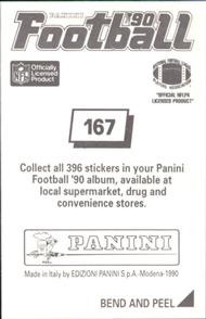 1990 Panini Stickers #167 Burt Grossman Back