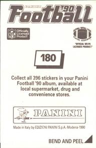 1990 Panini Stickers #180 Seattle Seahawks Crest Back