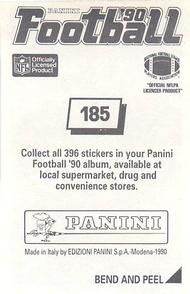 1990 Panini Stickers #185 Christian Okoye Back