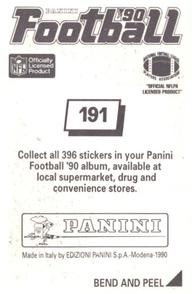 1990 Panini Stickers #191 Jay Hilgenberg Back