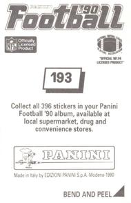 1990 Panini Stickers #193 Anthony Munoz Back