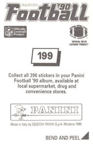 1990 Panini Stickers #199 Reggie White Back