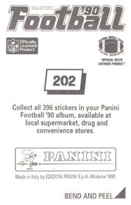 1990 Panini Stickers #202 Mike Singletary Back